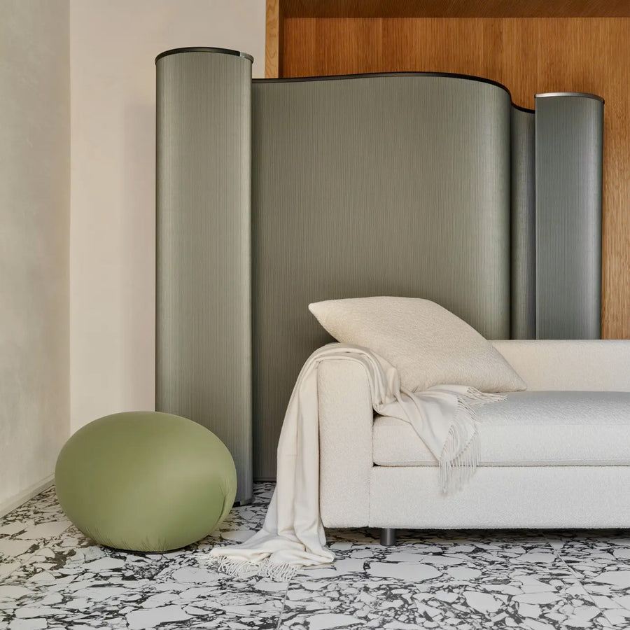 Cardboard and Aluminium Screen CARTOONS by Luigi Baroli for Baleri Italia 1