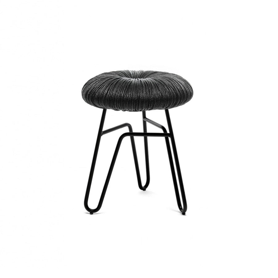 Short Stool DONUT ALL BLACK by Alessandra Baldereschi 01
