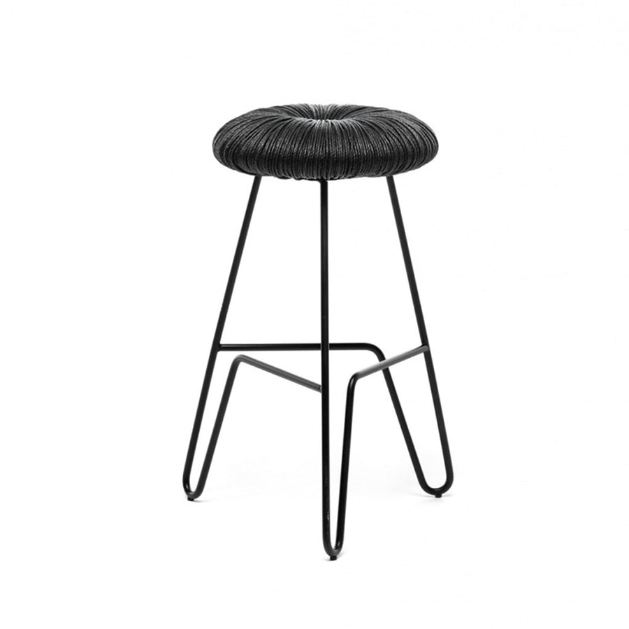 High Stool DONUT ALL BLACK by Alessandra Baldereschi 01