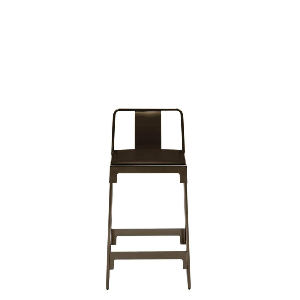 Steel and Leather High Stool MINGX by Konstantin Grcic for Driade 02