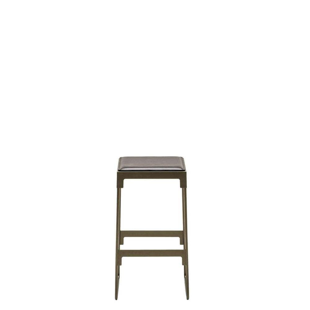Steel and Leather Low Stool MINGX by Konstantin Grcic for Driade 02